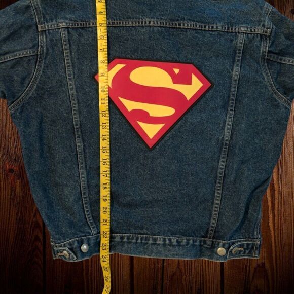 Vintage Superman Warner Bros DC Comics Denim Jacket Men's Small - Picture 5 of 6